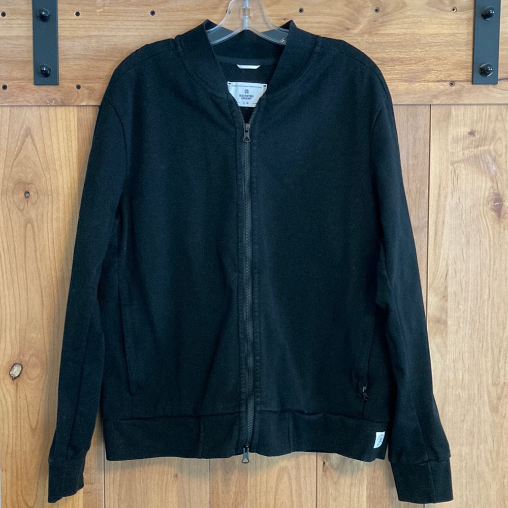 Reigning Champ Black Bomber Jacket Size Large